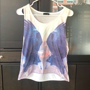 Topshop sleeveless tee with eagle design